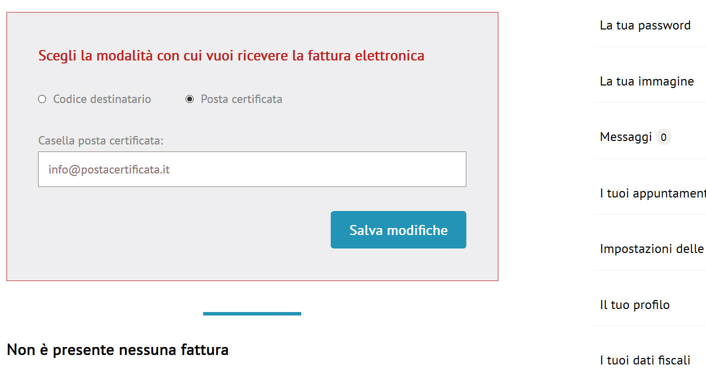 Fattura elettronica, scegli la modalit con cui vuoi ricevere la fattura elettronica